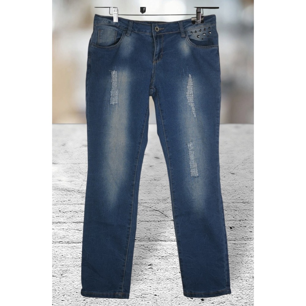 RT Skinny Fit Jeans Distressed Women's Size 38x30 NWT